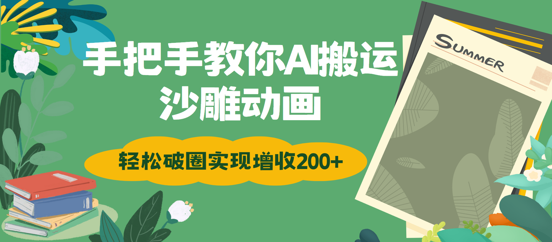 手把手教你用AI搬运沙雕动画轻松破圈实现增收200+-网创财富岛