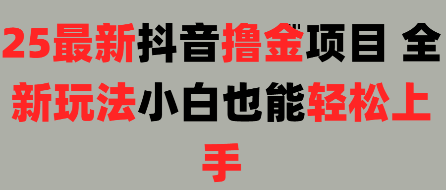25最新抖音直播撸金项目，小白也能轻松上手！-网创财富岛