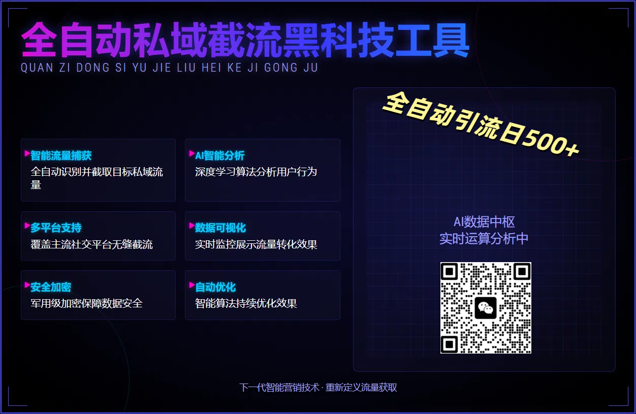 全自动私域截流黑科技工具——全自动引流日500+-网创财富岛