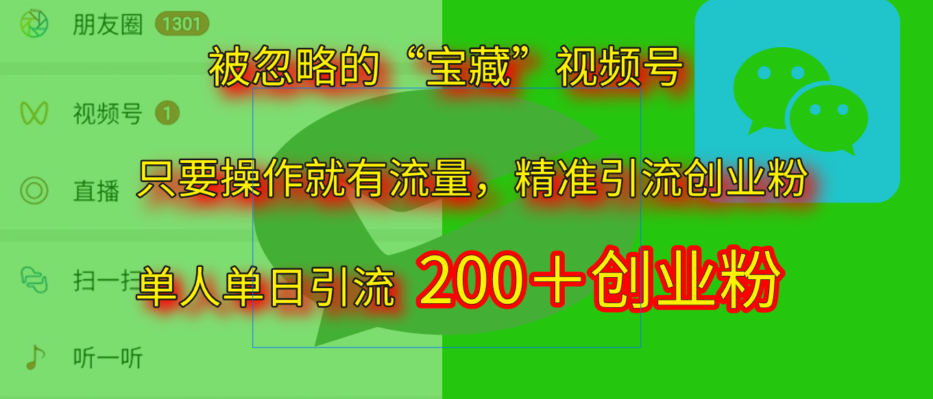 2025.5月最新被忽略的“宝藏”视频号，精准日引流200+-网创财富岛