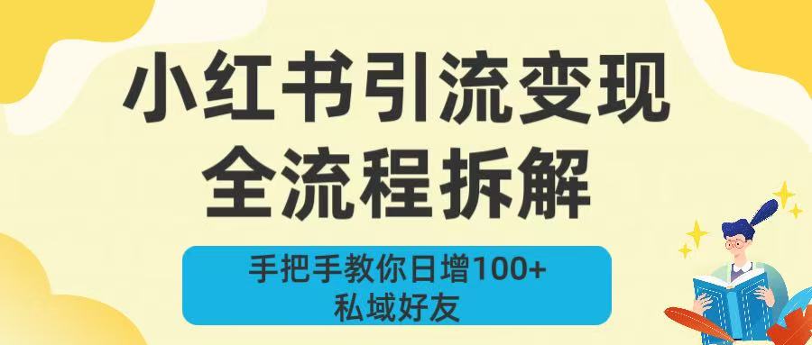 新手必看！小红书引流变现全流程拆解，手把手教你日增100+私域好友-网创财富岛