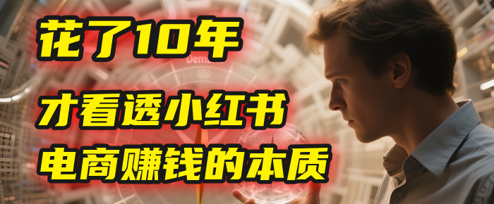 我花了10年，才看透小红书电商赚钱的2个字：本质-网创财富岛
