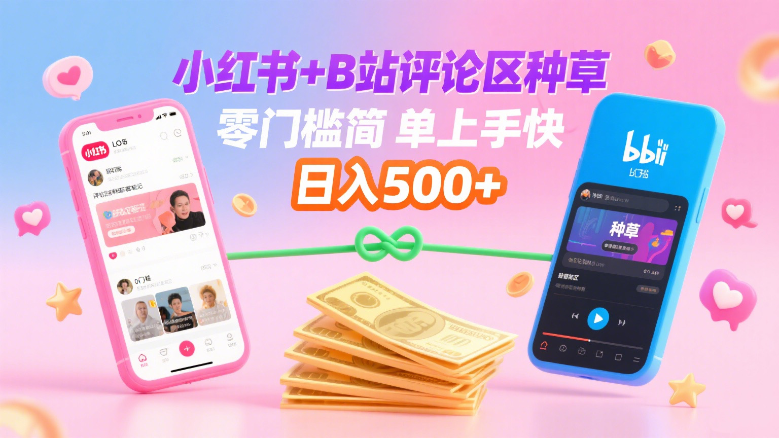 小红书+B站评论区种草，0门槛1分钟一单，只需复制粘贴，日入500+-网创财富岛