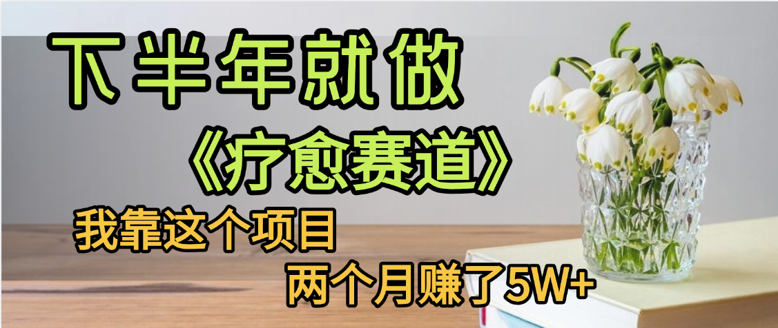 下半年稳赚的赛道，就选【疗愈赛道】，我自己运行这个项目两个月赚了5W+-网创财富岛