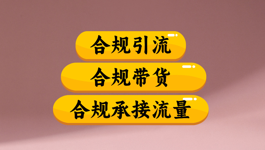 合规引流、合规并且高效地做带货、合规承接流量（揭秘）-网创财富岛