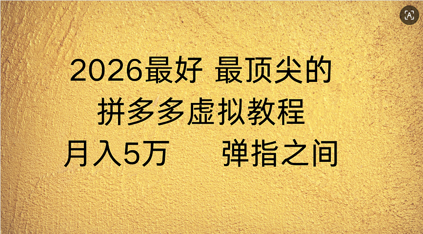 拼多多虚拟店懒人运营法：机器人包办回复发货，月入5W+教程-网创财富岛
