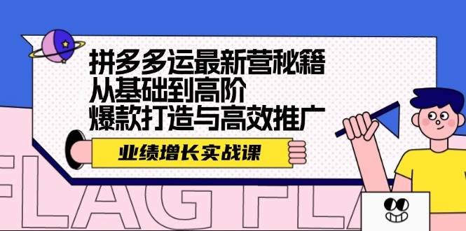 拼多多运最新营秘籍：业绩 增长实战课，从基础到高阶，爆款打造与高效推广-网创财富岛