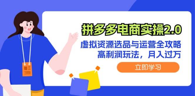 拼多多电商实操2.0：虚拟资源选品与运营全攻略，高利润玩法，月入过万-网创财富岛